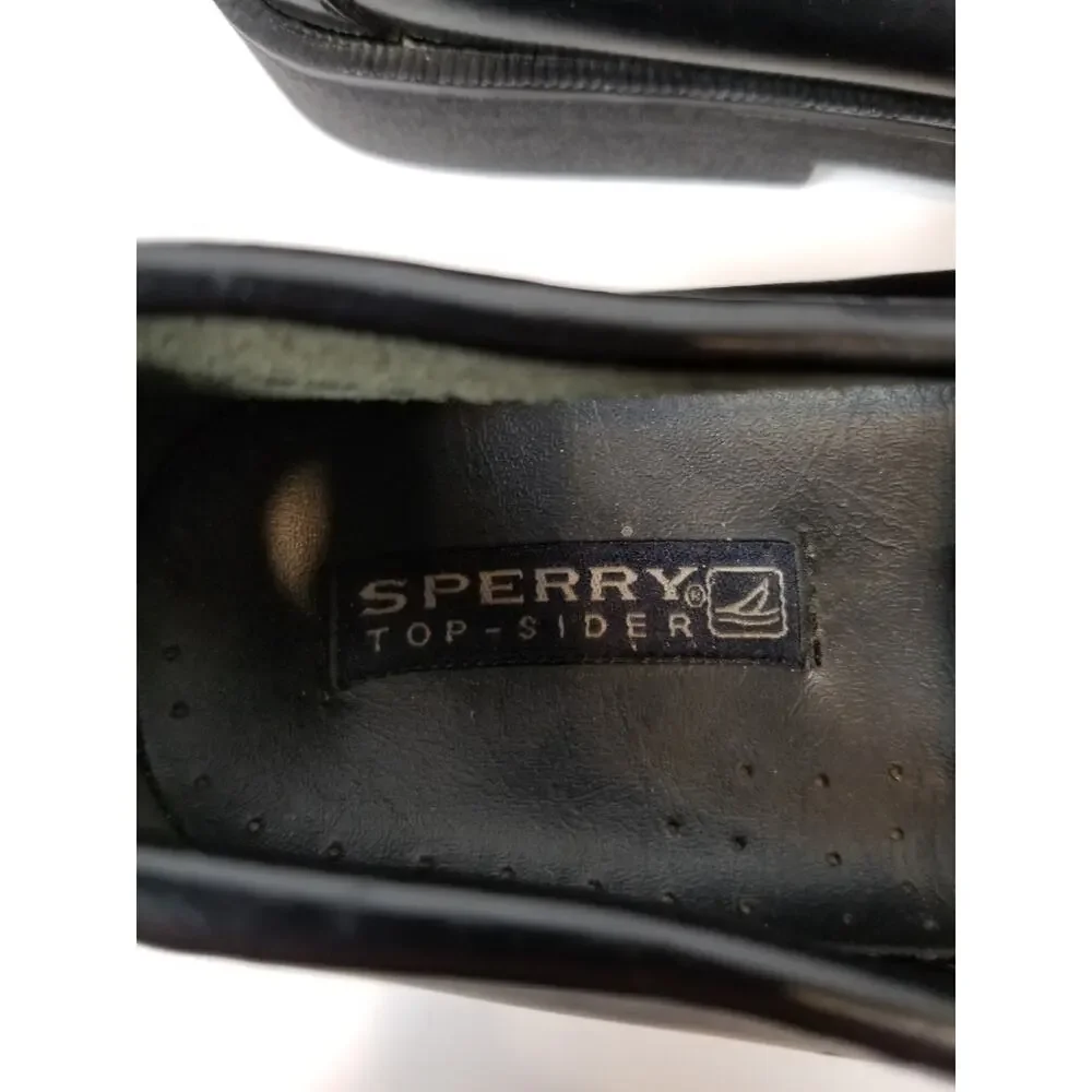 Sperry Colton Boys Black Penny Loafers Classic Preppy Size 3